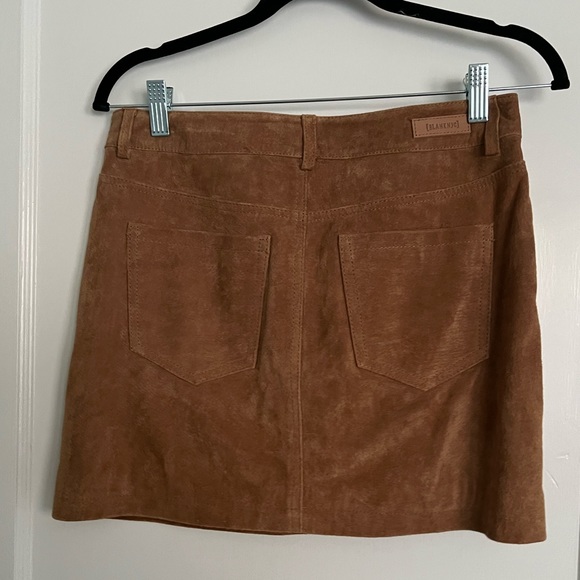 BLANK NYC Brown Suede Leather Mini Skirt - Picture 3 of 6